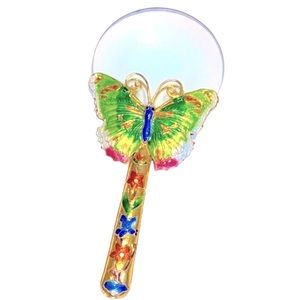 VTG • Cloisonné Butterfly Magnifying Glass • Handheld • Intricate Design